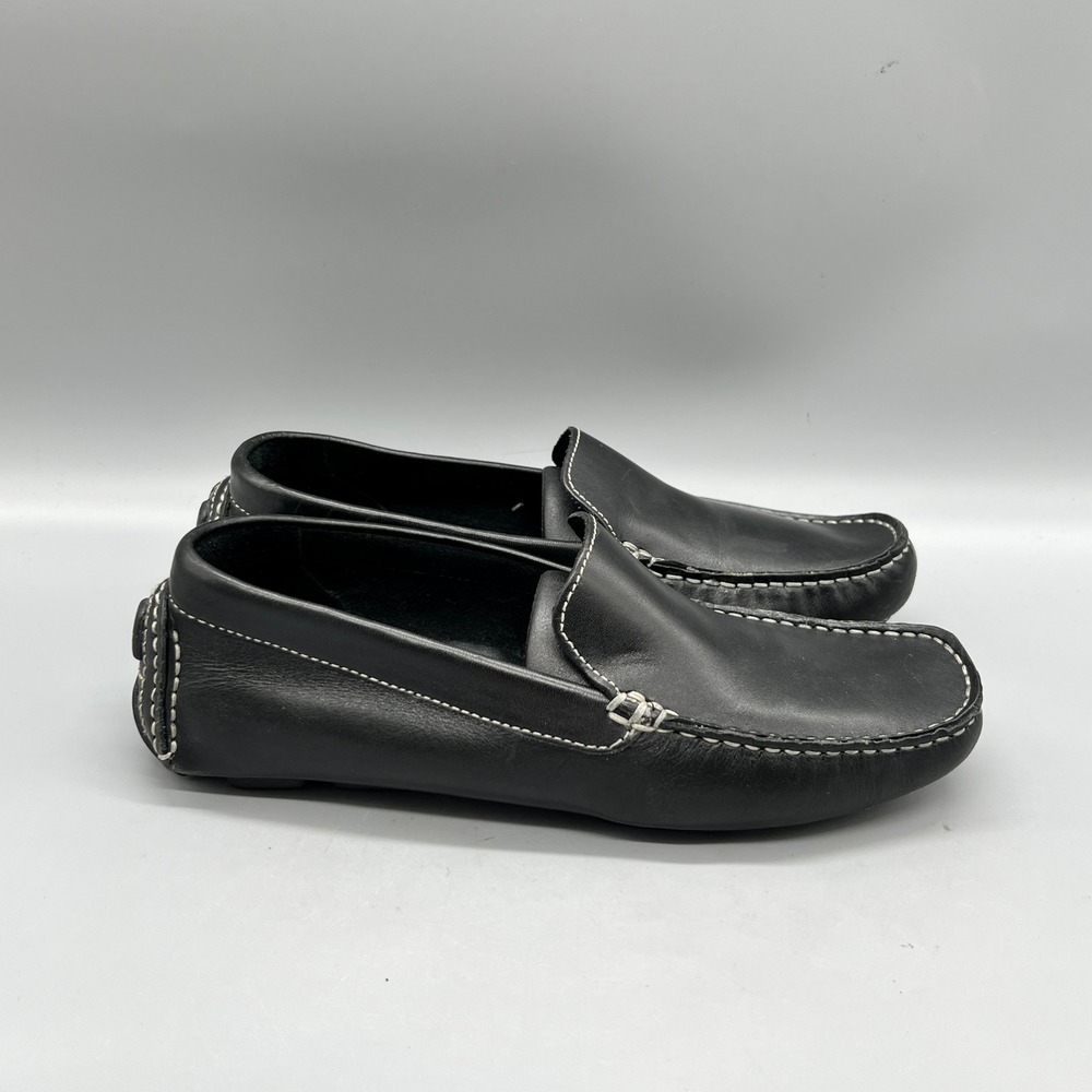 Cole Haan Shoes Womens 8.5 Black Leather Driving Loafers Vintage Preppy Flats